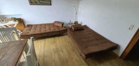 Wohnzimmer umfunktioniert zum &Uuml;bernachten